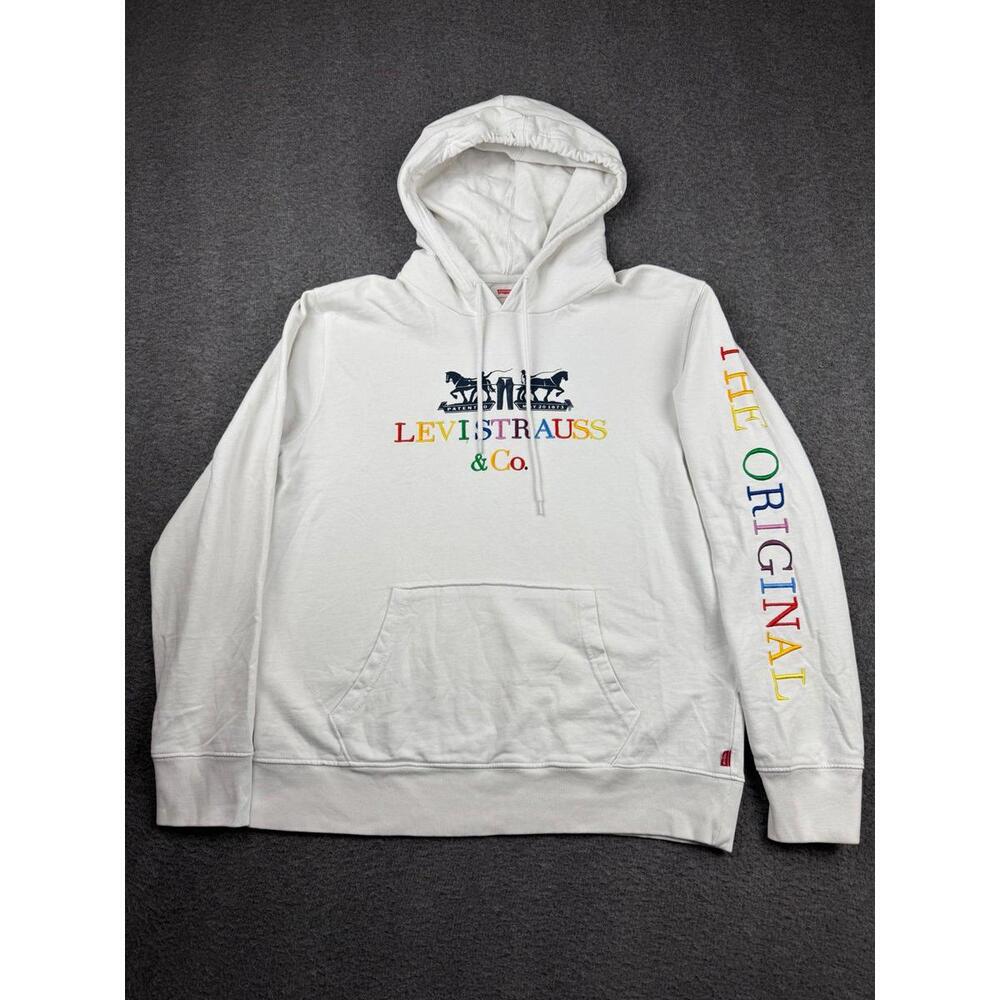 Levi's Graphic Po Hoodie 90's Logo Women's Size Medium Pullover Hoodie